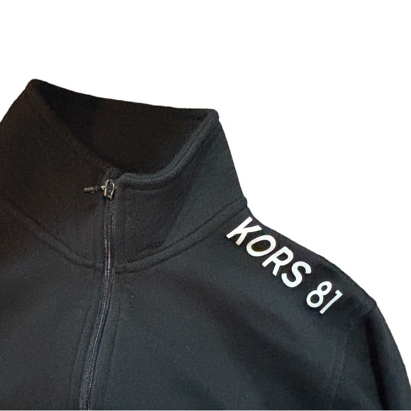 Michael Kors 81 Black Cotton Half Zip Mock Neck Sweater Men’s Size Medium - Picture 4 of 6